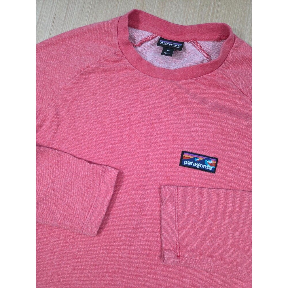 Patagonia Men's XS Board Short Label Lightweight Crew Sweatshirt Salmon 39483